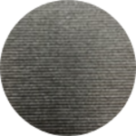 Circular gray pool cover on a patio.